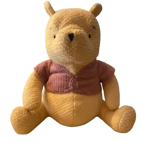 VINTAGE THE DISNEY STORE STUFFED PLUSH CHENILLE WINNIE THE POOH PINK VES… - Picture 1 of 6